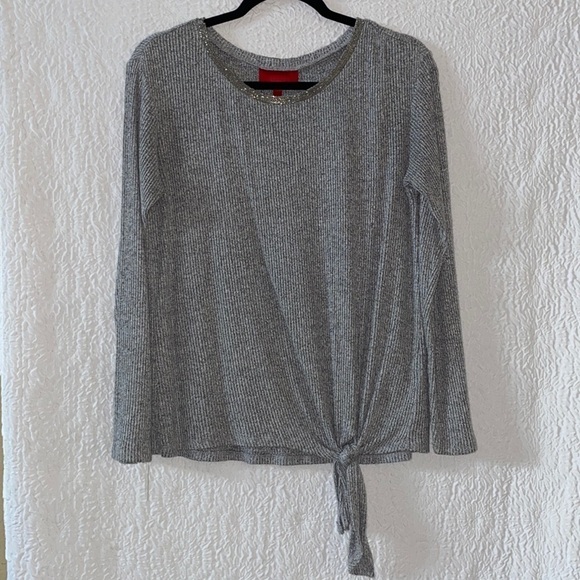 Jennifer Lopez Long Sleeve Embellished Crewneck Ribbed Sweater - Picture 1 of 12
